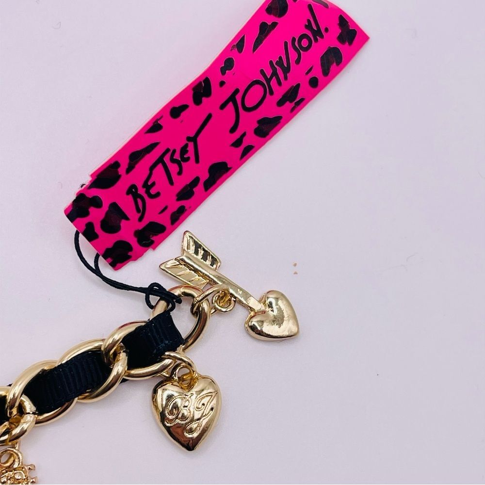 NWT Betsey Johnson Guitar Treble Clef Music Note Heart Arrow Charm Bracelet - Picture 7 of 9